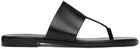Loewe Black Anagram Flip Flops