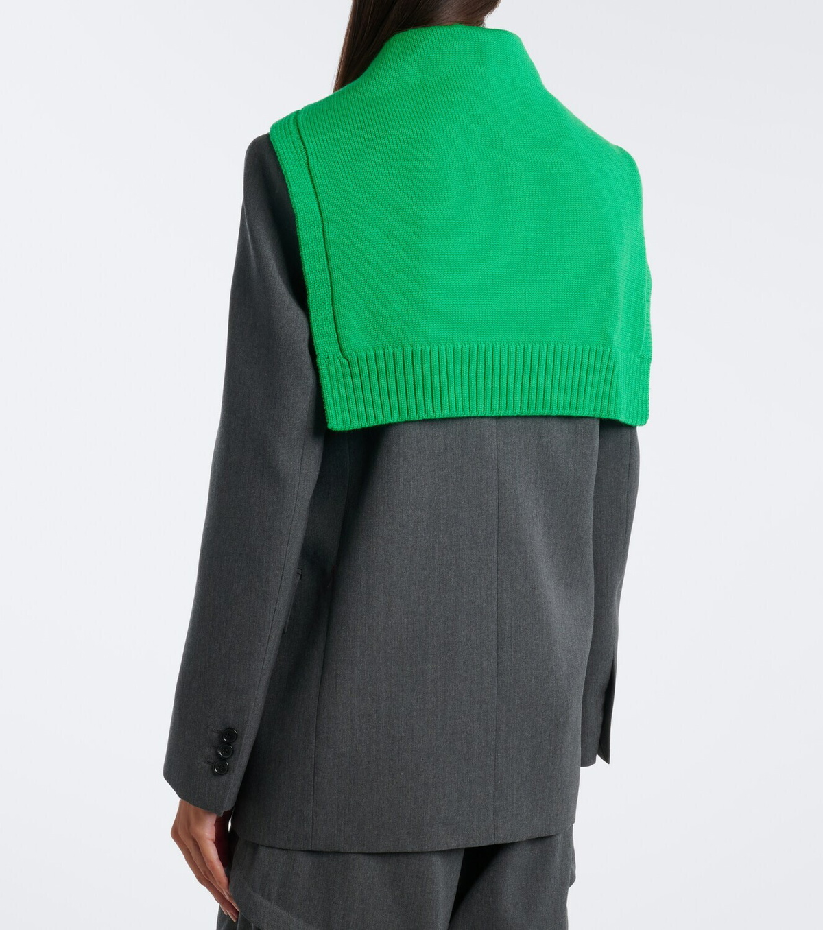 Loewe Paneled double-breasted wool blazer