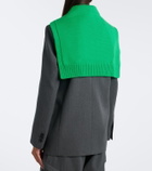 Loewe Paneled double-breasted wool blazer