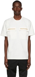 mastermind WORLD White 2 Pockets T-Shirt