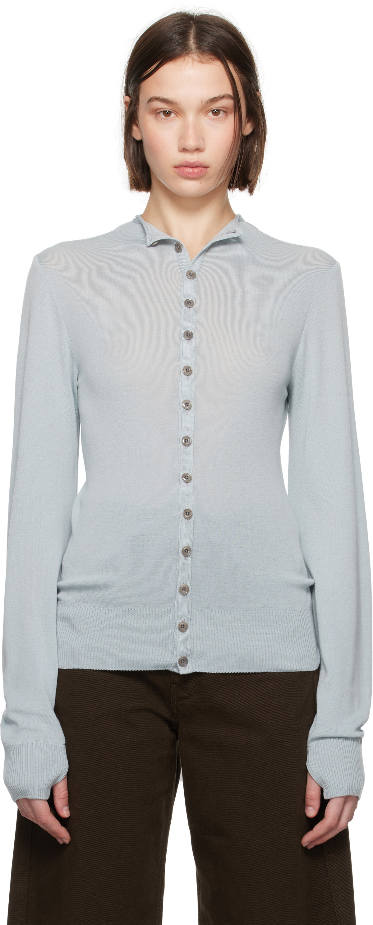 【日本産】 blue-fitted-seamless-cardigan.jpg トップス