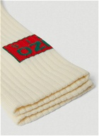 Logo Patch Socks in White