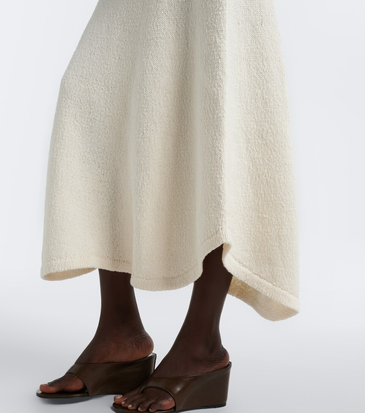 Aya Muse Kena knitted cotton midi skirt