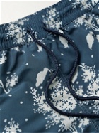 Atalaye - Ganika Mid-Length Floral-Print Recycled Swim Shorts - Blue