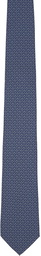 Ferragamo Navy Gancini Print Tie