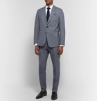 Paul Smith - Navy Soho Slim-Fit Puppytooth Wool, Silk and Linen-Blend Suit Jacket - Navy