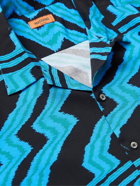 MISSONI - Convertible-Collar Printed Woven Shirt - Blue