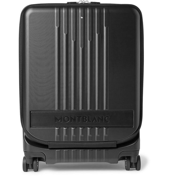 Photo: Montblanc - #MY4810 Cabin Leather-Trimmed Polycarbonate Suitcase - Black