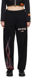 Heron Preston Black Heron Law Flames Lounge Pants