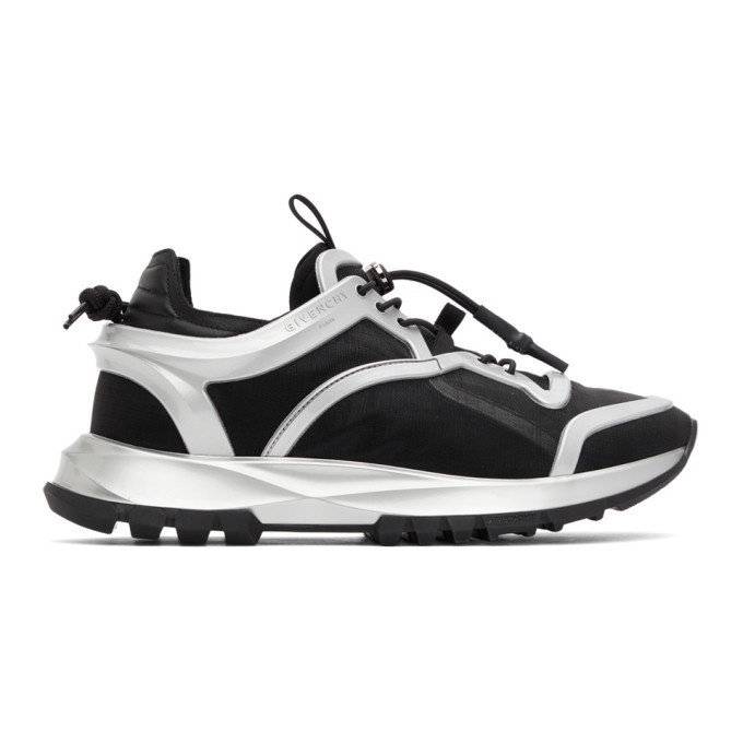 Photo: Givenchy Black and Silver Spectre Cage Runner Sneakers