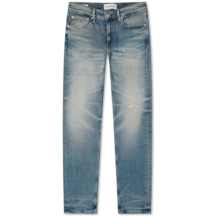 Photo: Calvin Klein 058 Slim Tapered Distressed Jeans