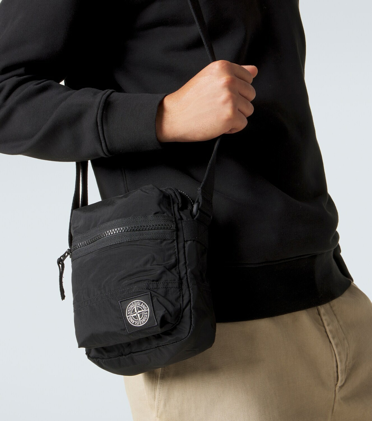 Stone Island Compass poplin shoulder bag