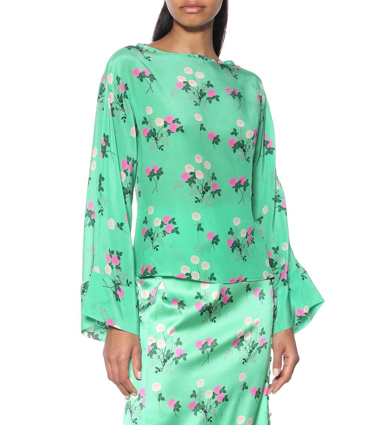 BERNADETTE Gemma floral silk top