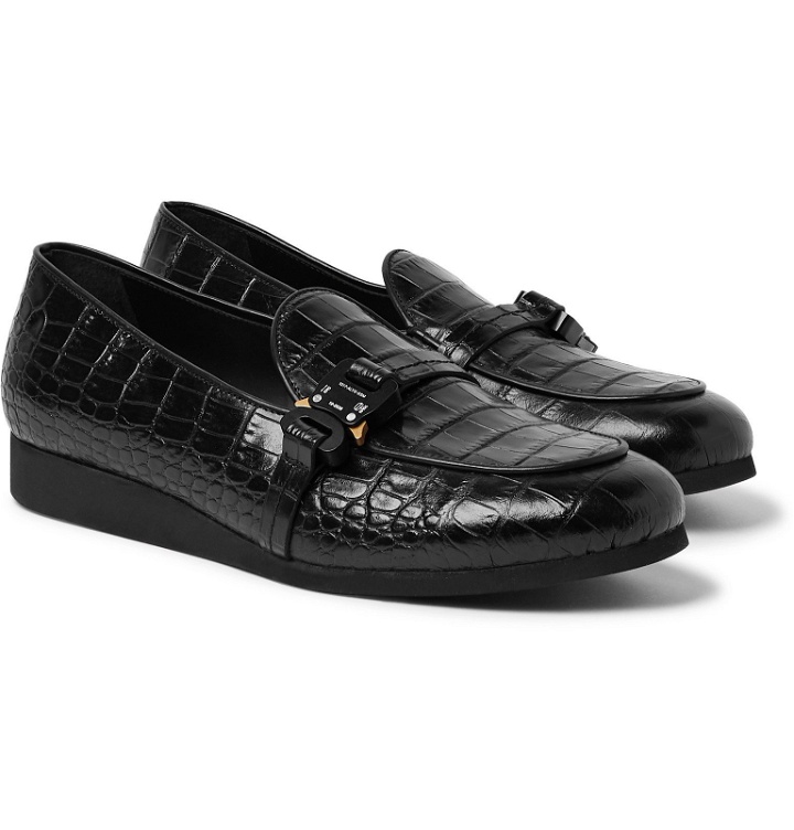 Photo: 1017 ALYX 9SM - Croc-Effect Leather Loafers - Black