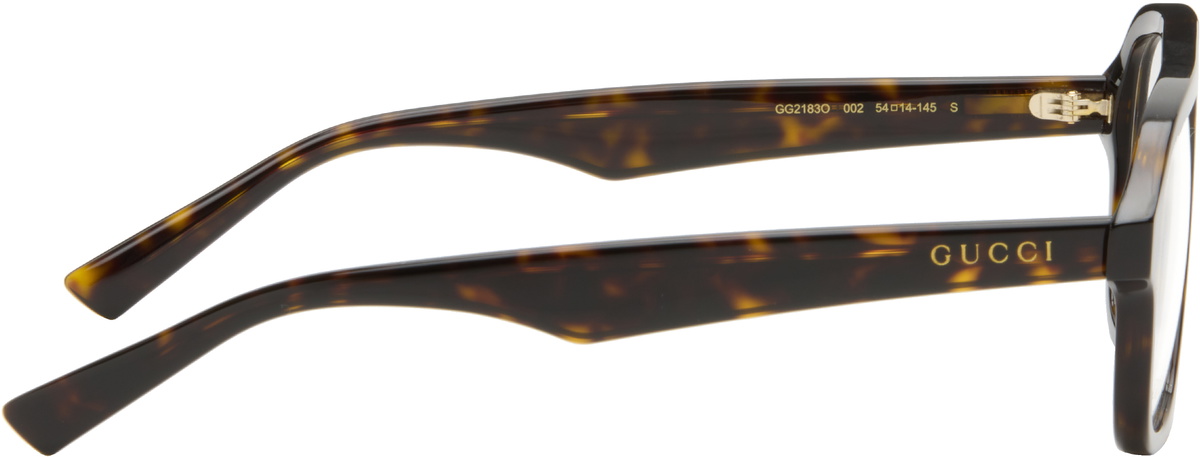 Gucci Brown Simple Fit Optical Frame Glasses
