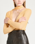 Jacquemus Womens Bodysuit Apricot
