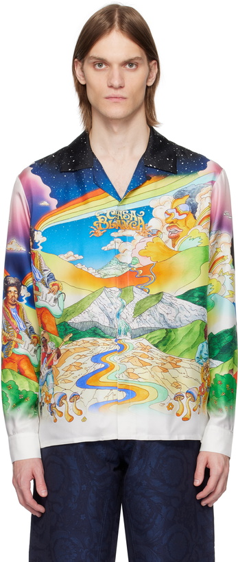 Photo: Casablanca Multicolor 'La Musique' Silk Shirt