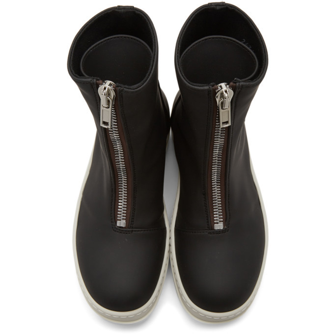 Rick Owens Drkshdw Black Zip Front Sneakers Rick Owens Drkshdw
