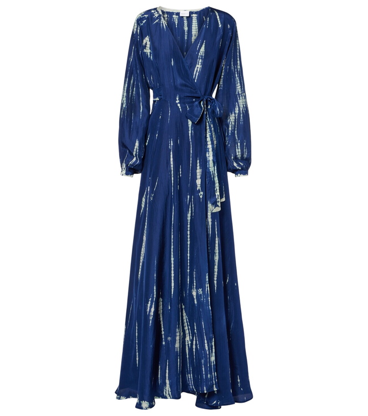 Photo: Anna Kosturova Tie-dye silk wrap maxi dress