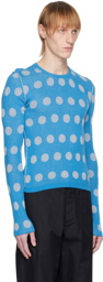 MM6 Maison Margiela Blue Polka Dot Sweatshirt