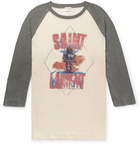 Saint Laurent - Logo-Print Cotton-Jersey T-Shirt - Men - Gray