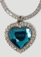 Crystal Heart Necklace in Blue