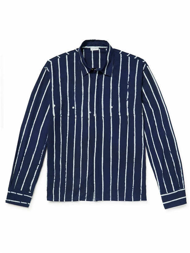 Photo: Post-Imperial - Lagos Striped Cotton Shirt - Blue