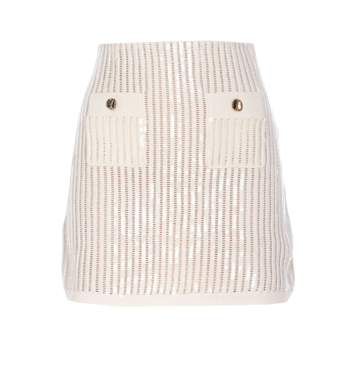 ミニスカート Self-Portrait White Crochet Knit Mini Skirt White Crochet Skirt – self-portrait-EU