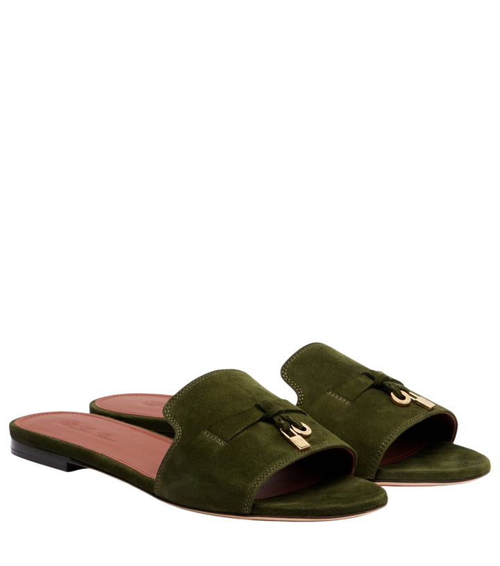 Photo: Loro Piana Summer Charms suede slides