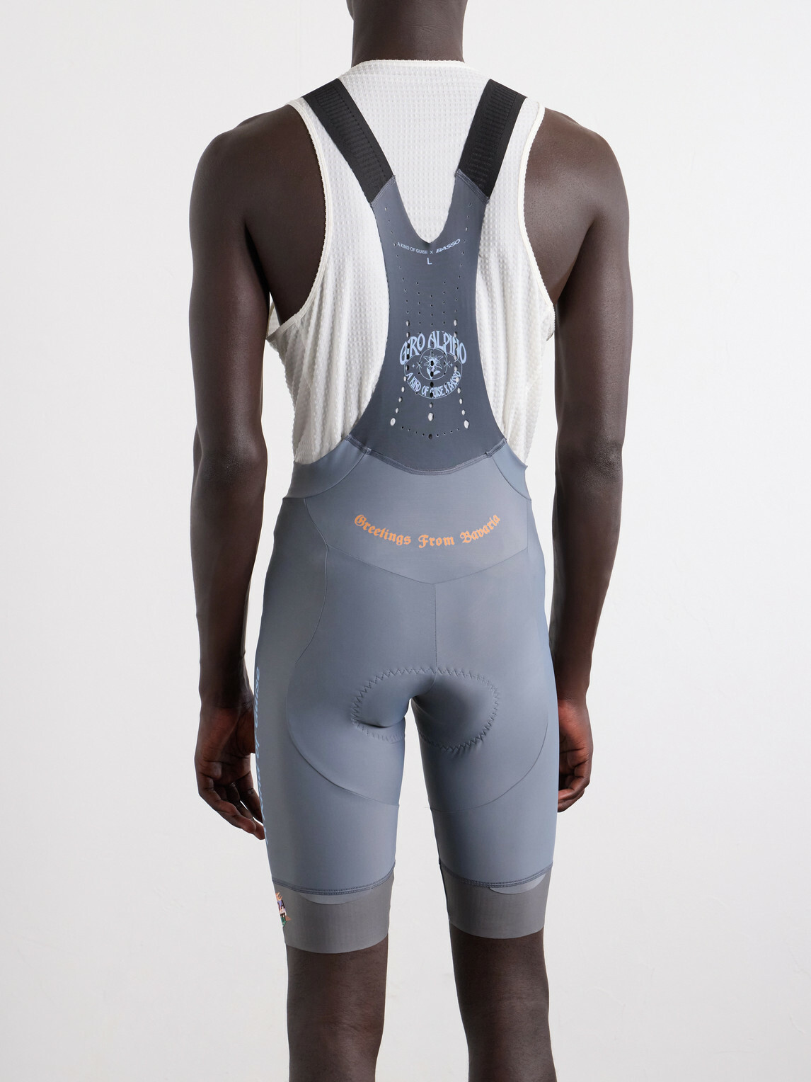 A Kind Of Guise - Basso Giro Alpino Logo-Print Mesh Cycling Bib Shorts - Gray