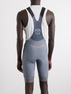 A Kind Of Guise - Basso Giro Alpino Logo-Print Mesh Cycling Bib Shorts - Gray