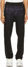 Saul Nash Black & Purple Hybrid Training Jogger Track Pants