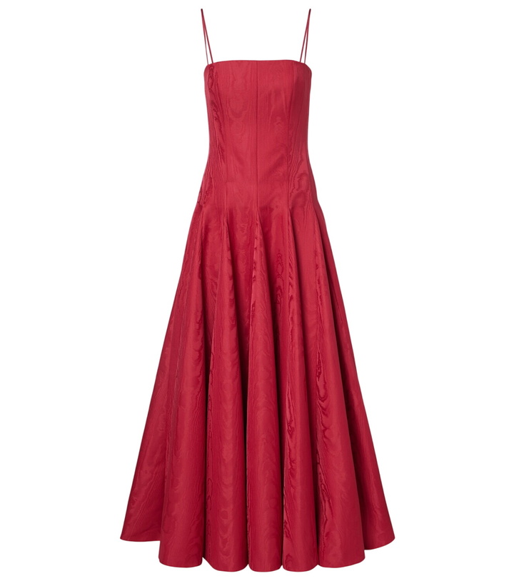 Photo: Emilia Wickstead Gracia pleated moiré mikado bustier dress