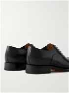 Santoni - Haniel Whole-Cut Leather Oxford Shoes - Black