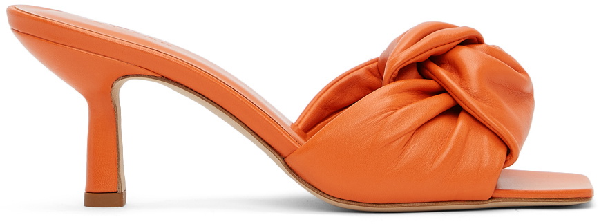 BY FAR Orange Lana Heeled Sandals By Far