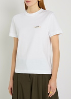Jacquemus Le T-shirt Gros Grain Logo Cotton T-shirt White