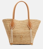 Christian Louboutin Venus raffia tote bag