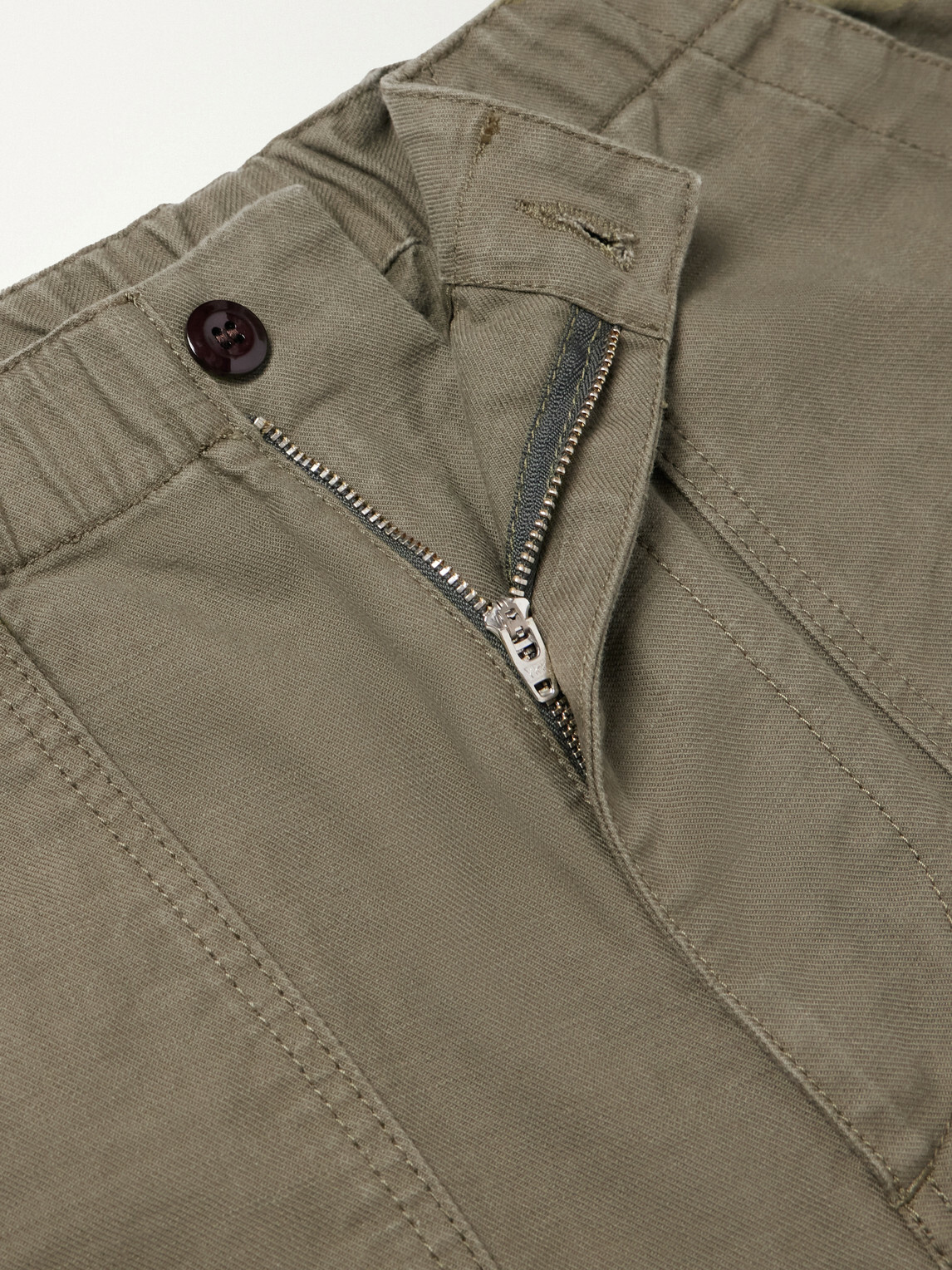 Drake's - Straight-Leg Drawstring Cotton-Twill Trousers - Green