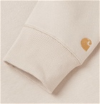 Carhartt WIP - Chase Logo-Embroidered Fleece-Back Cotton-Blend Jersey Sweatshirt - Beige