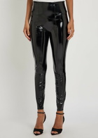 Spanx Panelled Faux Patent Leather Leggings Black