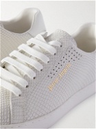 Palm Angels - Snake-Effect Leather Sneakers - White