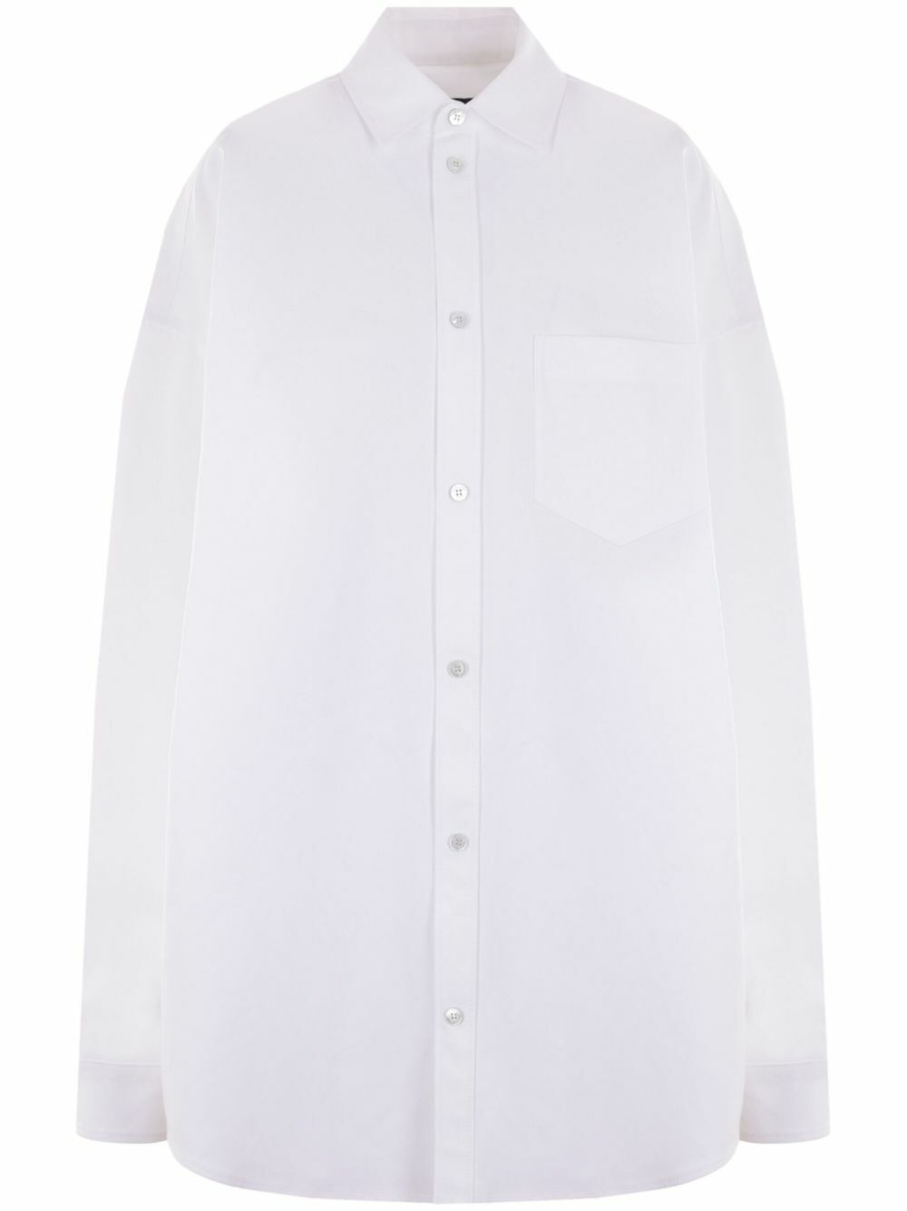 Balenciaga White Long-Sleeve Cotton Shirt