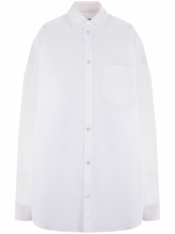 Photo: Balenciaga White Long-Sleeve Cotton Shirt
