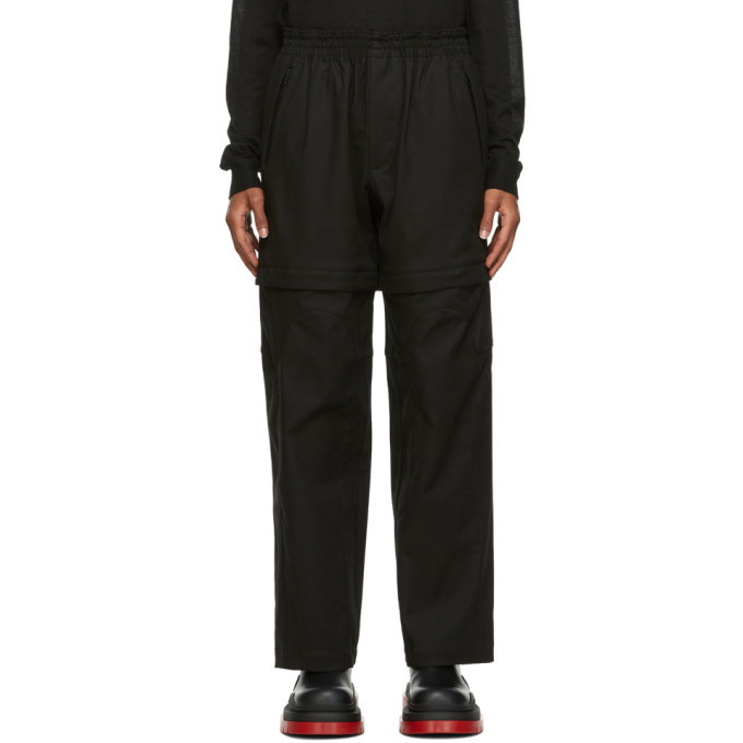 Photo: Bottega Veneta Black Gabardine Zippered Trousers