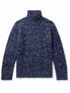 NN07 - Douglas 6591 Bouclé Rollneck Sweater - Blue