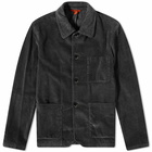 Barena Men's Button Down Overshirt in Nero