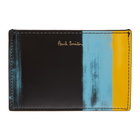 Paul Smith Black and Yellow Brush Stroke Card Holder