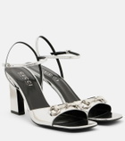 Gucci Signora Horsebit metallic leather sandals