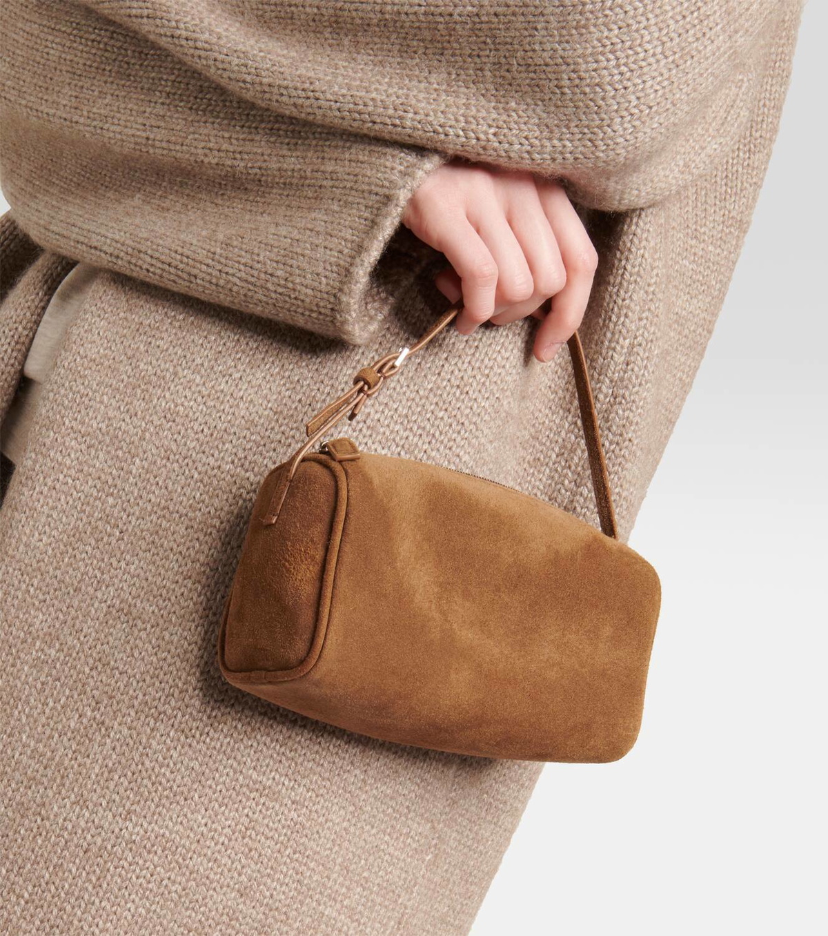 The Row 90s suede shoulder bag The Row