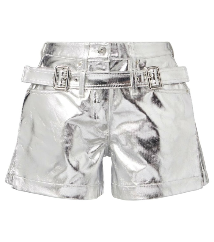 Photo: Rabanne Metallic cotton high-rise shorts